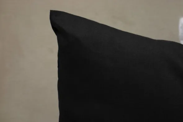 Poszewka Bawełna 50 x 60 Jednolita Ola Czarna Black