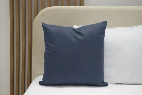 Poszewka Bawełna 45 x 45 Jednolita Ola Granat Navy