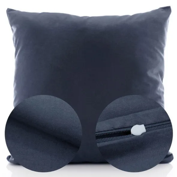 Poszewka Bawełna 45 x 45 Jednolita Ola Granat Navy