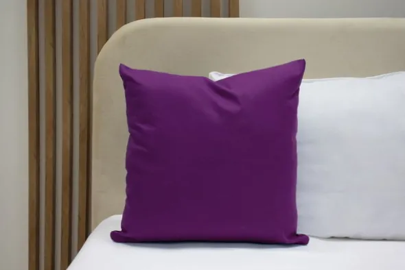 Poszewka Bawełna 45 x 45 Jednolita Ola Śliwka Fiolet