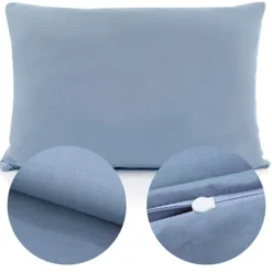 Poszewka Bawełna 50 x 80 Jednolita Ola Niebieski Blue