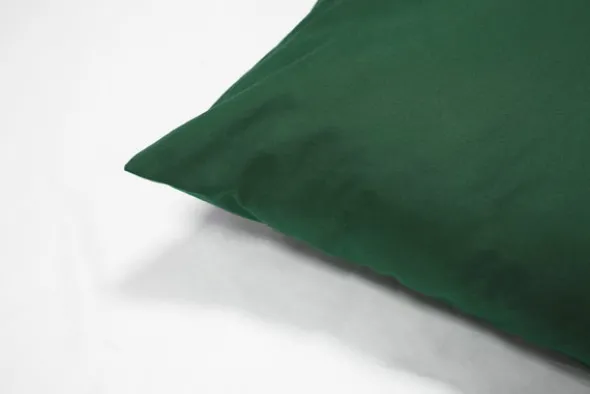 Poszewka Bawełna 50 x 70 Jednolita Ola Zieleń Butelkowa