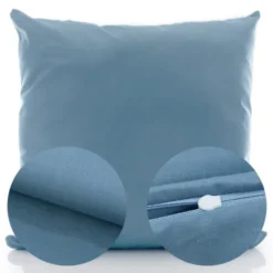 Poszewka Bawełna 45 x 45 Jednolita Ola Niebieski Blue
