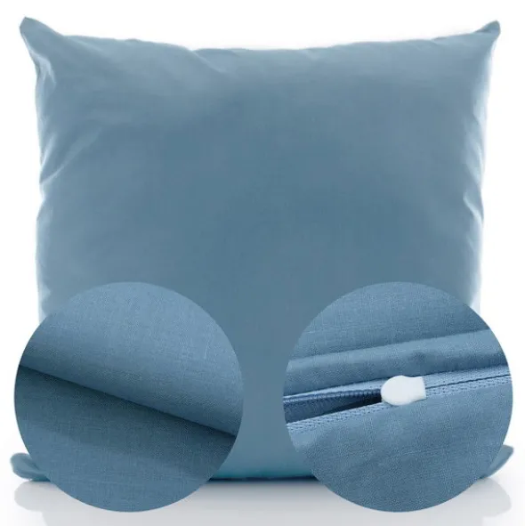 Poszewka Bawełna 45 x 45 Jednolita Ola Niebieski Blue