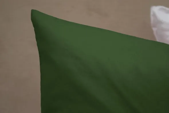 Poszewka Bawełna 45 x 45 Jednolita Ola Zieleń Butelkowa