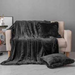 Poszewka 40 x 40 Dekoracyjna Mikrofibra Ruffly Cza