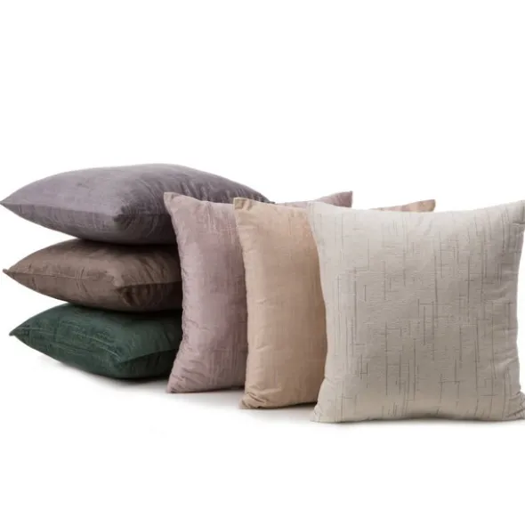Poszewka 40 x 40 Dekoracyjna Velvet Marsala Beż