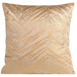 Poszewka 40 x 40 Dekoracyjna Velvet Sara C.Beż+Zł