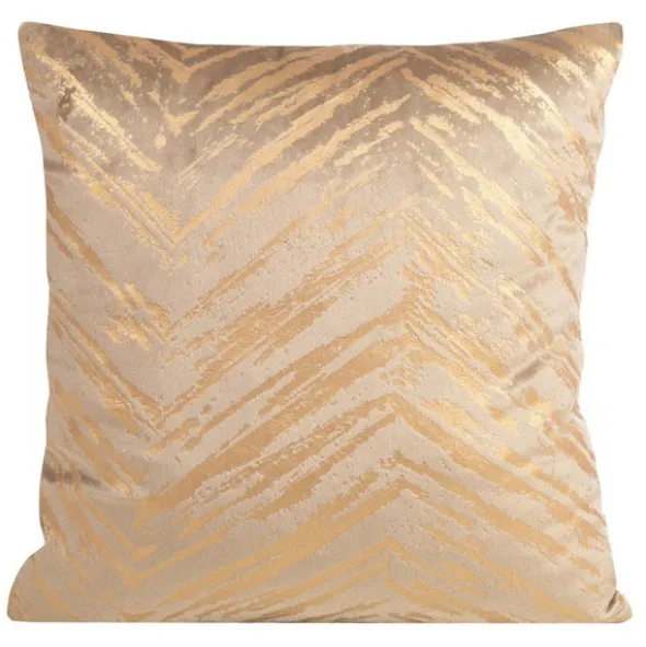 Poszewka 40 x 40 Dekoracyjna Velvet Sara C.Beż+Zł