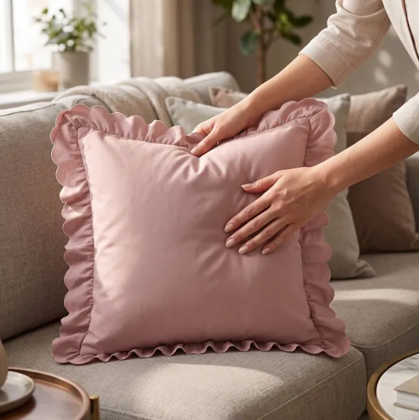 Poszewka 45 x 45 z Falbaną Luxury Jowita 03