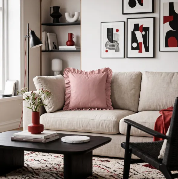 Poszewka 45 x 45 z Falbaną Luxury Jowita 03