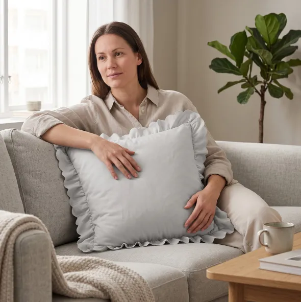 Poszewka 45 x 45 z Falbaną Luxury Jowita 07