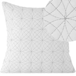 Poszewka Z Haftem Hazel 38 x 38 x 8 Jasnopopielaty