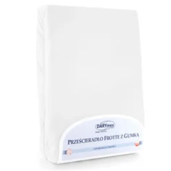 Prześcieradło Frotte z Gumką 001_D Biały 60x120
