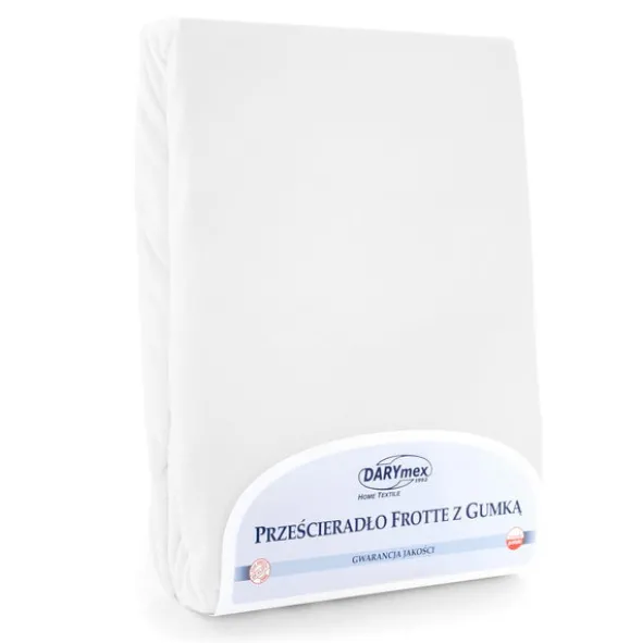 Prześcieradło Frotte z Gumką 001_D Biały 60x120