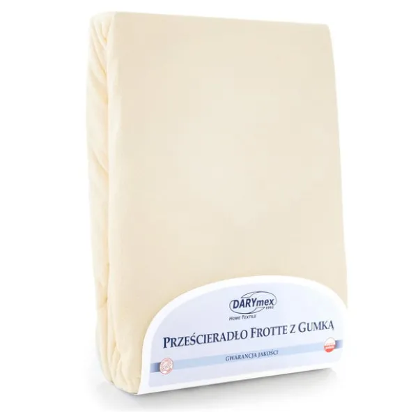 Prześcieradło Frotte z Gumką 018_D Ecru 60x120
