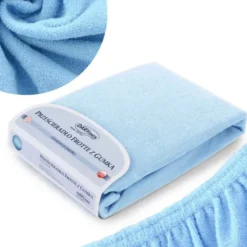 Prześcieradło Frotte z Gumką 027_D Niebieski 60x120