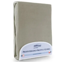 Prześcieradło Frotte z Gumką 156_D Szary 70x140