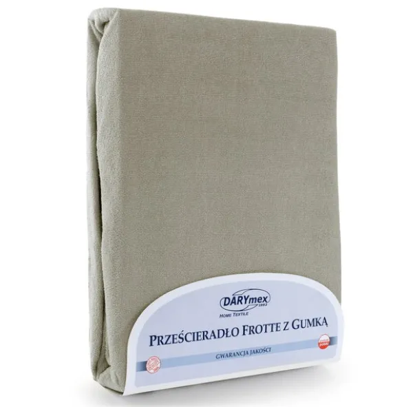 Prześcieradło Frotte z Gumką 156_D Szary 80x180