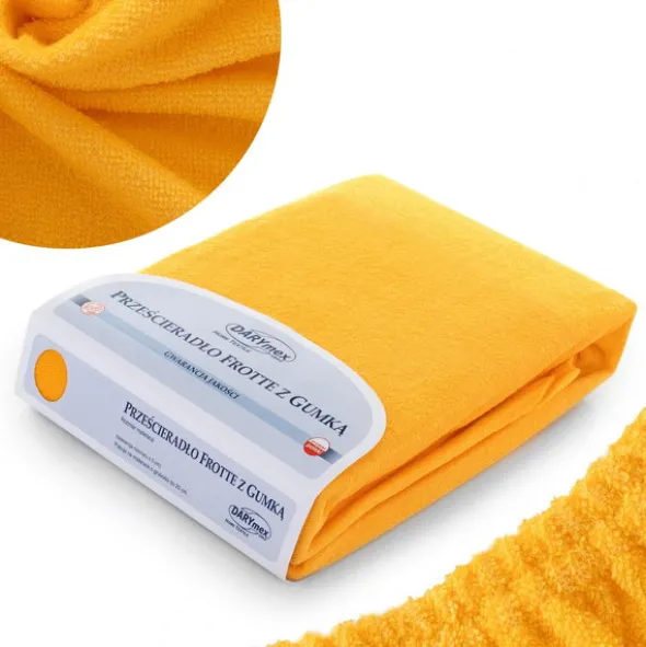 Prześcieradło Frotte z Gumką 007_D Żółty 60x120