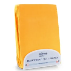 Prześcieradło Frotte z Gumką 007_D Żółty 200x220