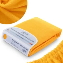 Prześcieradło Frotte z Gumką 007_D Żółty 200x220