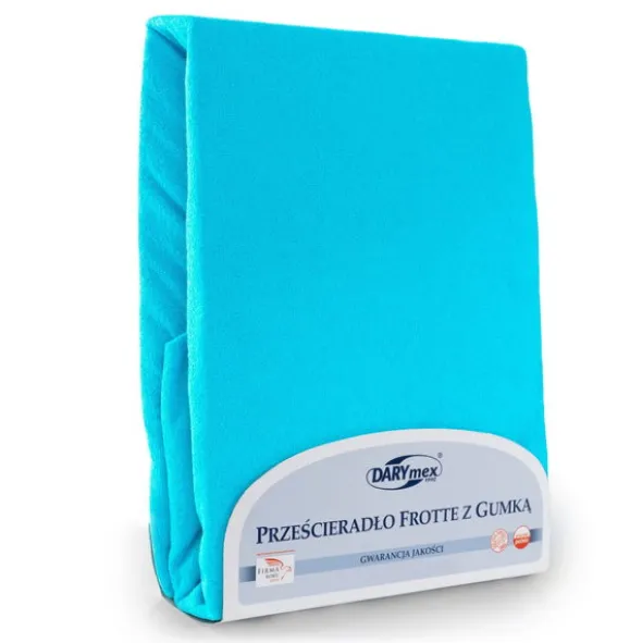 Prześcieradło Frotte z Gumką 011_D Turkusowy 80x160