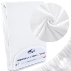 Prześcieradło Jersey z Gumką 001_D Biały 60x120