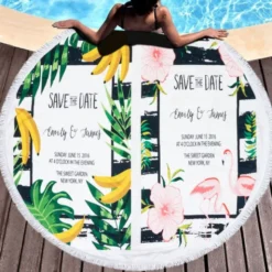 Ręcznik Koc 150 cm Okrągły Plażowy Boho 03