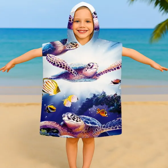 Ręcznik Kąpielowy 60 x 120 Kapturek Ponczo 50