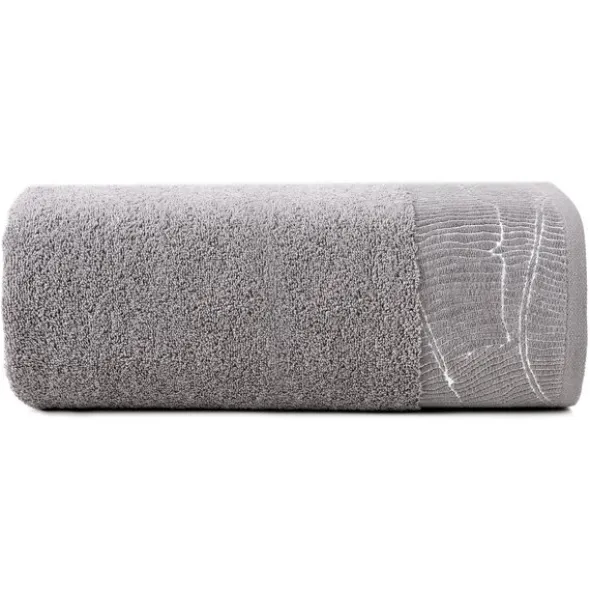 Ręcznik 70 x 140 Kąpielowy Bawełna Metalic Stal