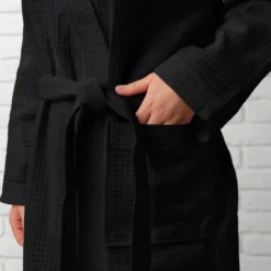 Szlafrok Gofer Bawełna Unisex Vizzy L 04 Czarny