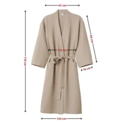 Szlafrok Gofer Bawełna Unisex Vizzy M 02 Beż