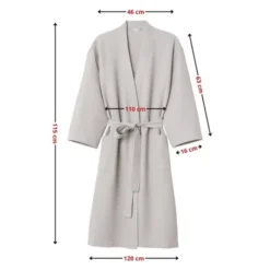 Szlafrok Gofer Bawełna Unisex Vizzy S 03 Szary