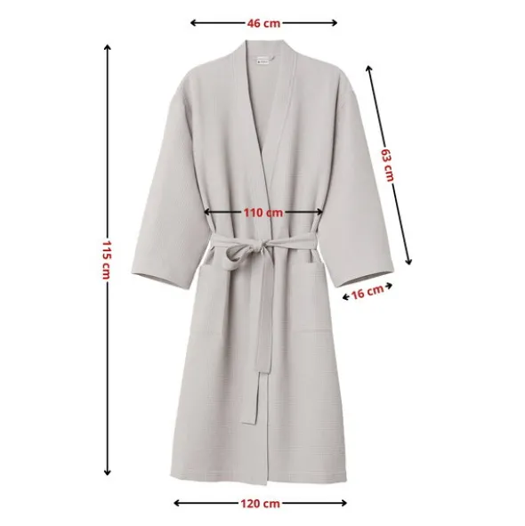 Szlafrok Gofer Bawełna Unisex Vizzy S 03 Szary