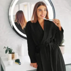 Szlafrok Gofer Bawełna Unisex Vizzy M 04 Czarny