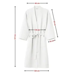 Szlafrok Gofer Bawełna Unisex Vizzy S 01 Biały