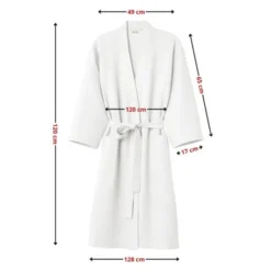 Szlafrok Gofer Bawełna Unisex Vizzy L 01 Biały