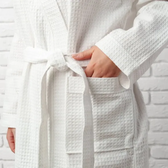 Szlafrok Gofer Bawełna Unisex Vizzy L 01 Biały