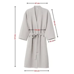 Szlafrok Gofer Bawełna Unisex Vizzy M 03 Szary
