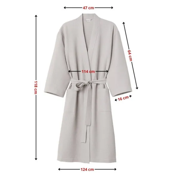 Szlafrok Gofer Bawełna Unisex Vizzy M 03 Szary