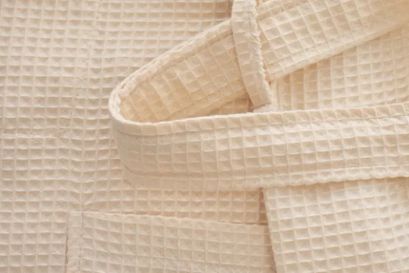 Szlafrok Gofer Waffle Bawełniany Murat XL Krem