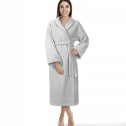 Szlafrok Hotelowy Bawełna Frotte Unisex XS Szary