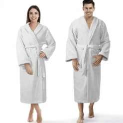 Szlafrok Hotelowy Bawełna Frotte Unisex XS Szary