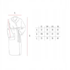 Szlafrok Kimono Gofer Bawełniany Unisex XS Muszt