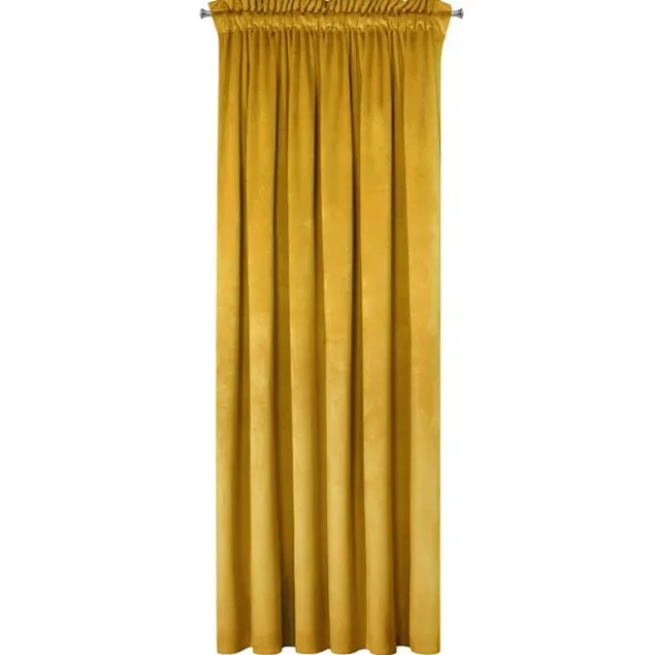 Zasłona Dekoracyjna D91 Rosa Na Taśma 140 x 300 Musztarda