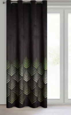 Zasłona Velvet Angelina 140 x 250 Przelotka Czarny