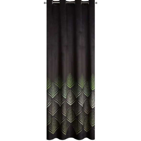 Zasłona Velvet Angelina 140 x 250 Przelotka Czarny