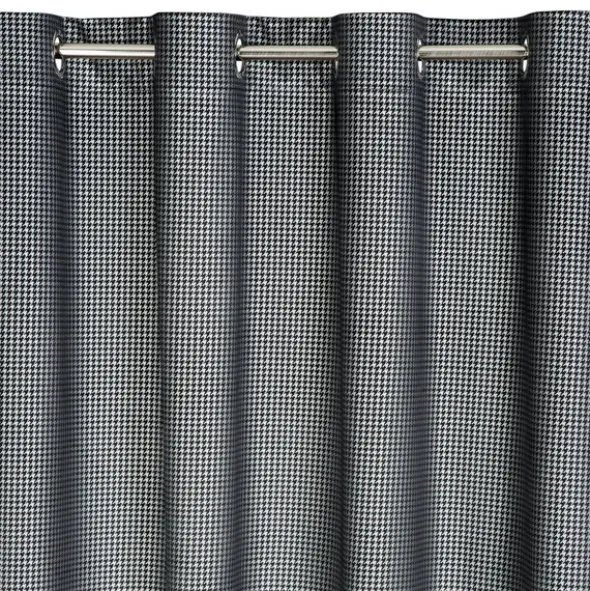 Zasłona Velvet Darcy 140 x 250 Przelotka Czarny