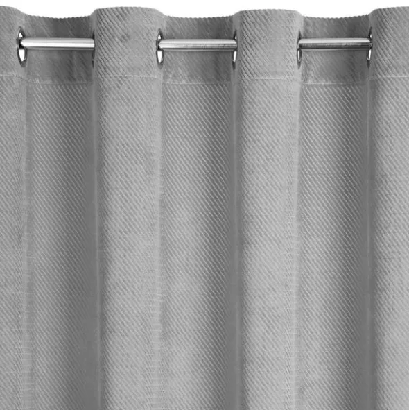 Zasłona Velvet Eliza 140 x 250 Przelotka Szary